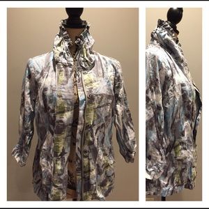 Tribal jacket size 8 blue and grey